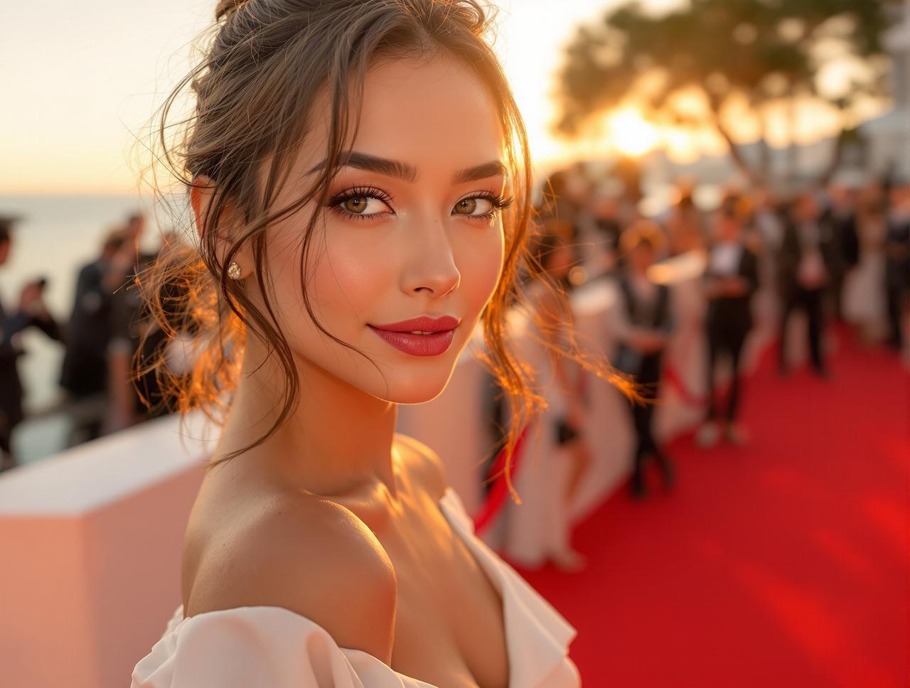 戛纳红毯中国之夜：汤唯素颜淡妆演绎高级感